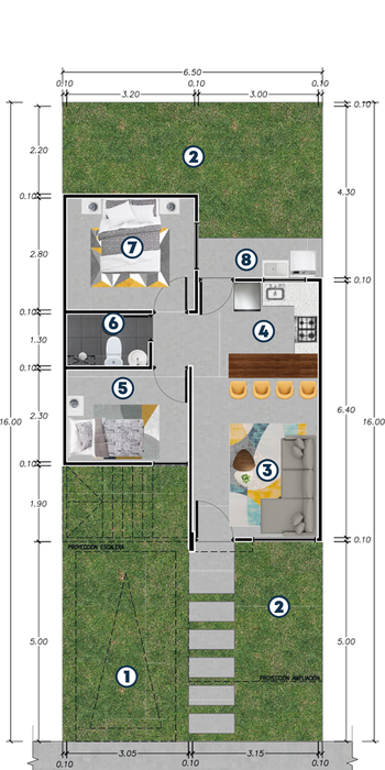 Modelo 104 m²
