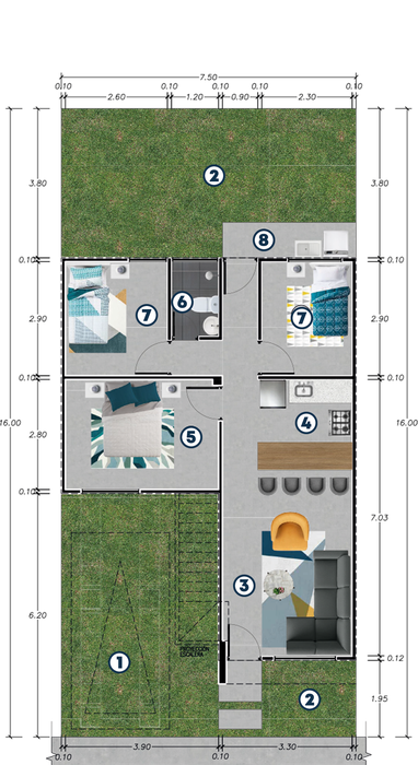 Modelo 120 m²