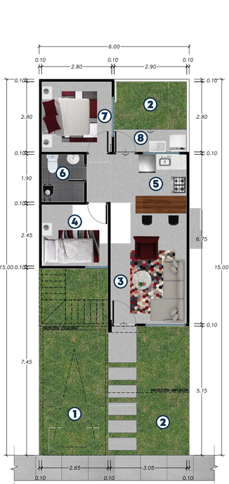 Modelo 90 m²