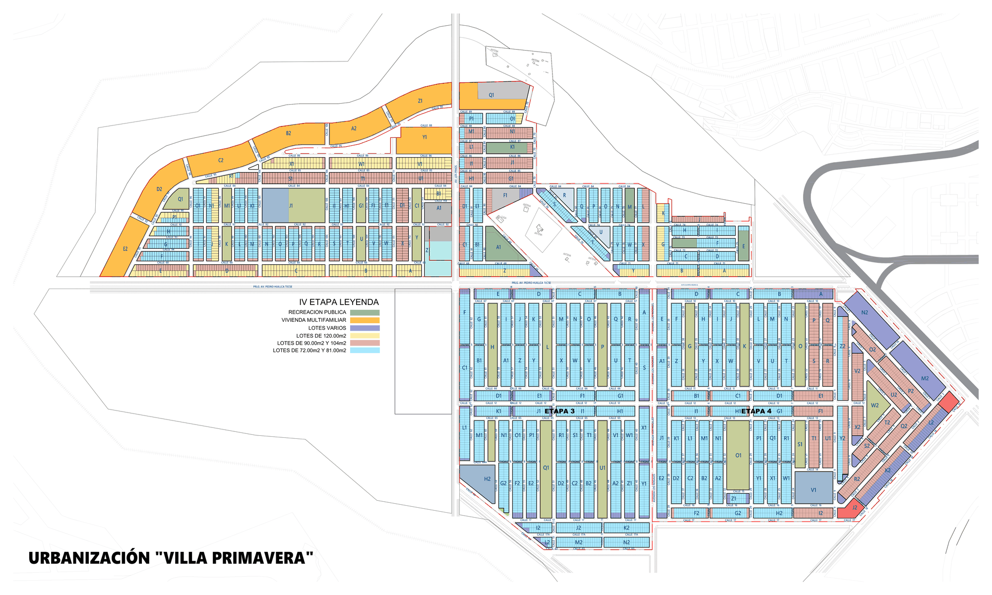Plano general Villa Primavera